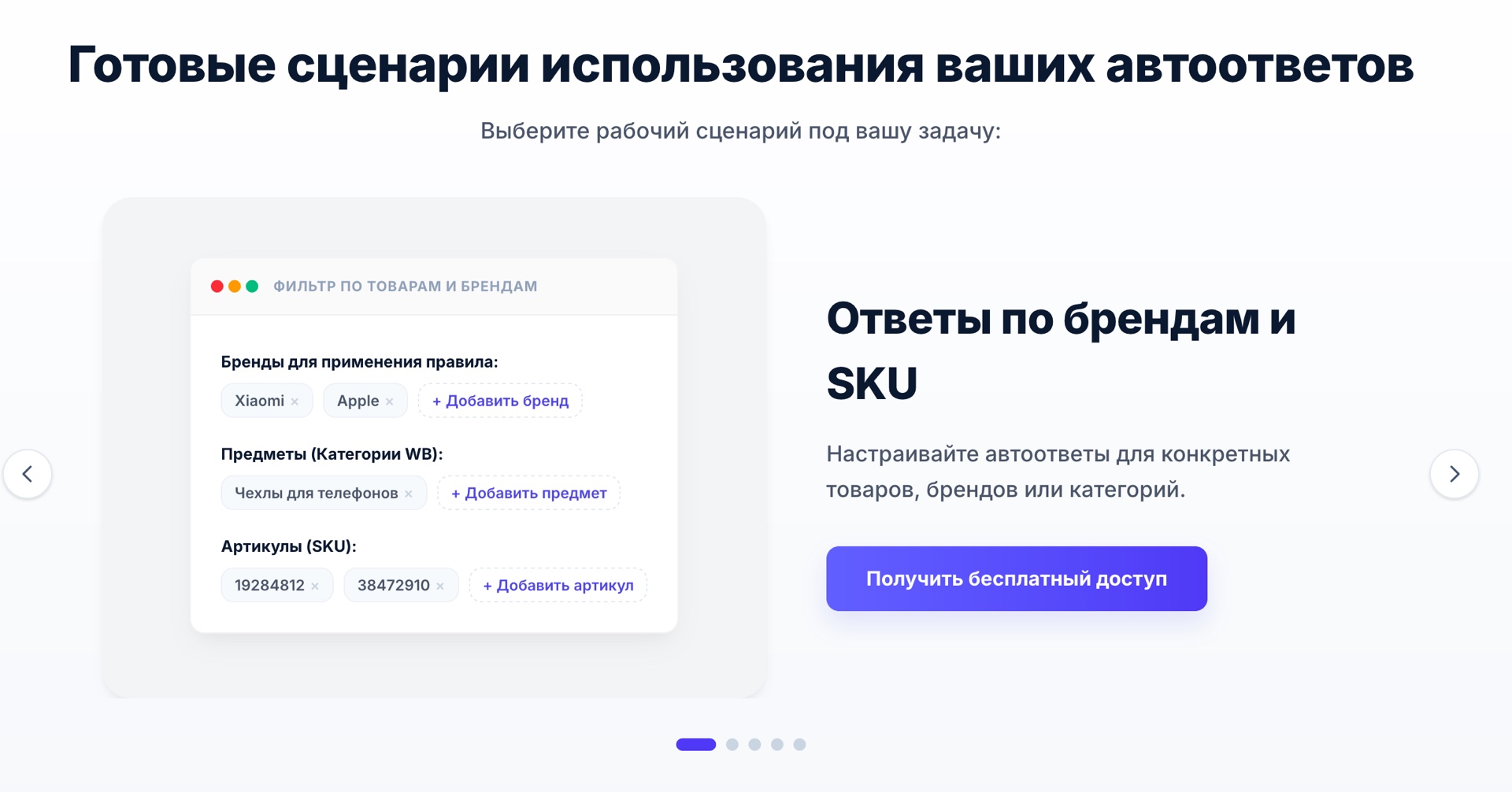 Сценарии автоответов